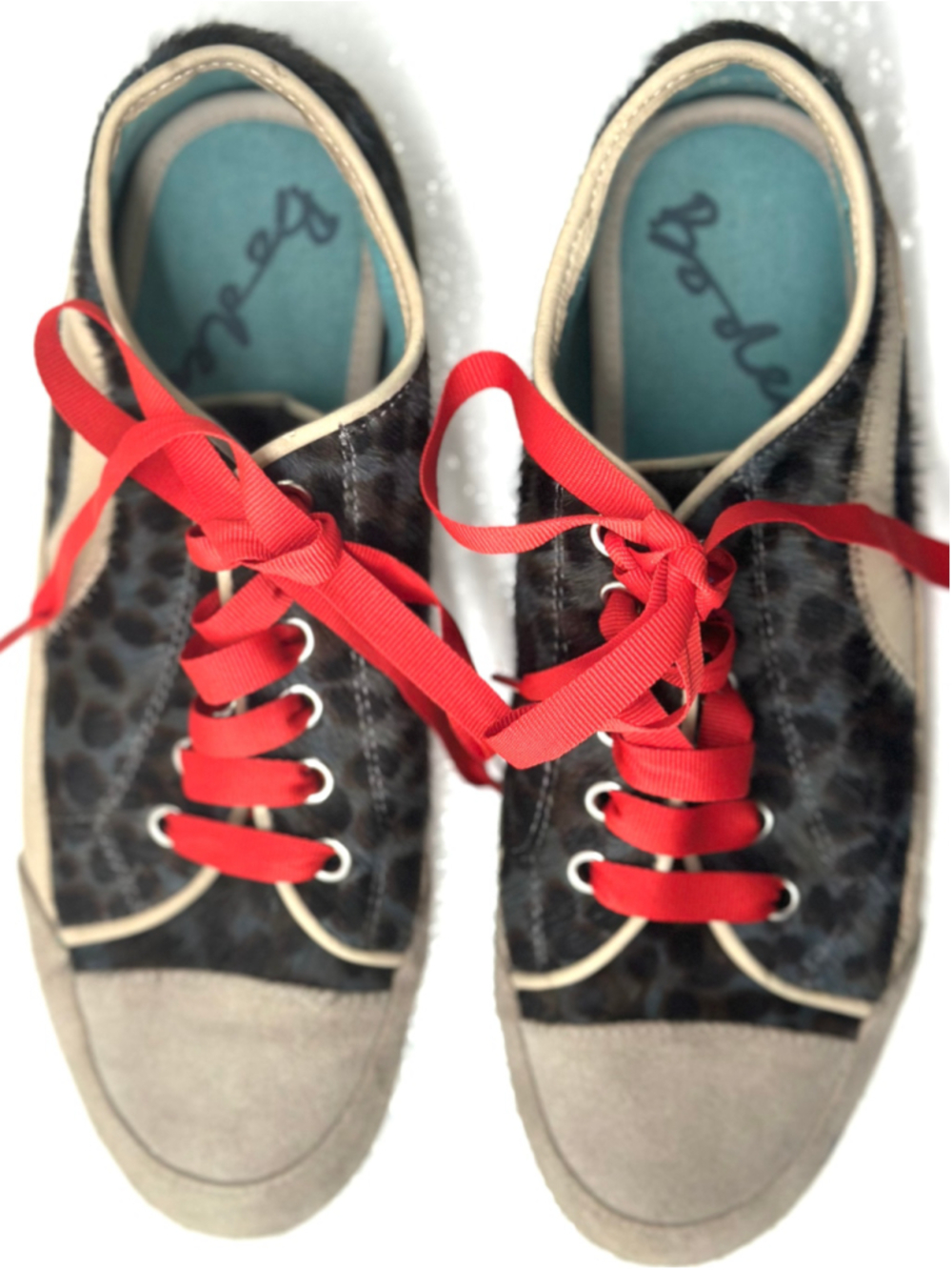 BODEN Leopard Print BOHO FUNKY Pony Hair Ballet SHOES Sneakers WOMENS 38 US 7.5 - Picture 2 of 8